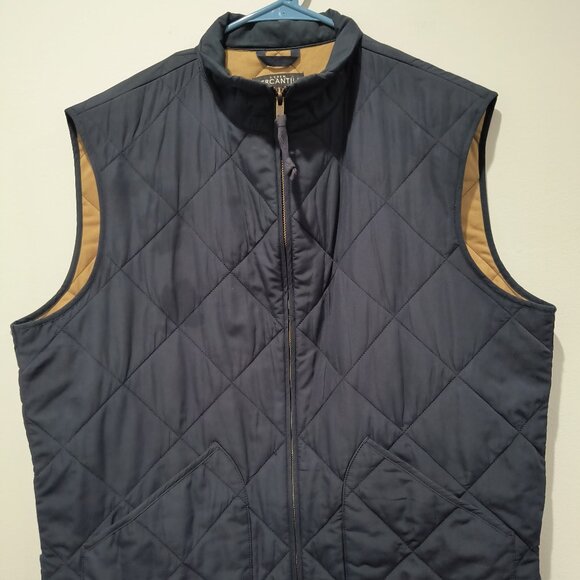 J. Crew Walker Blue Quilted Vest - L - Picture 1 of 5